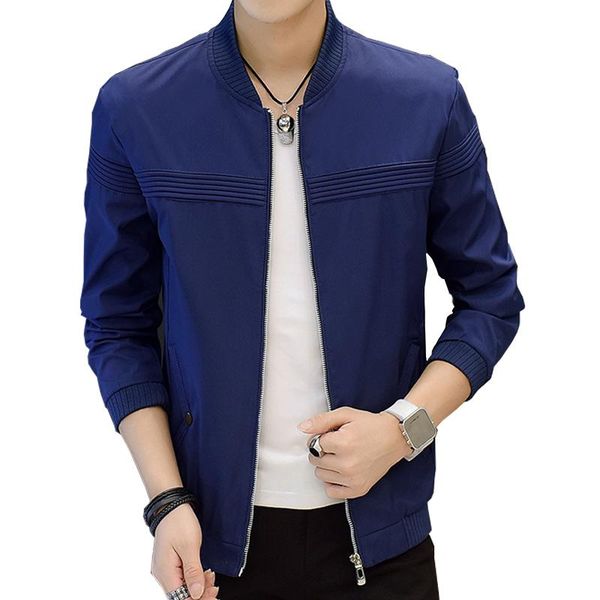 men's jackets arrive fashion slim fit coats men solid leisure stand collar baseball windproof outwear jacket, Black;brown
men's jackets arrive fashion slim fit coats men solid leisure stand collar baseball windproof outwear jacket, Black;brown