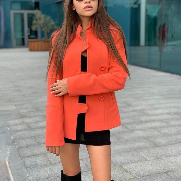women's wool & blends yana fashion long sleeve short coats women elegant stand collar jackets solid slim single breasted ladies, Black
women's wool & blends yana fashion long sleeve short coats women elegant stand collar jackets solid slim single breasted ladies, Black