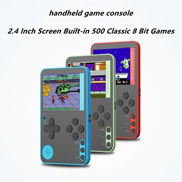 portable handheld game console 2.4 inch screen built-in 500 classic 8 bit games retro video children or adults gift controllers & joysticks 
portable handheld game console 2.4 inch screen built-in 500 classic 8 bit games retro video children or adults gift controllers & joysticks