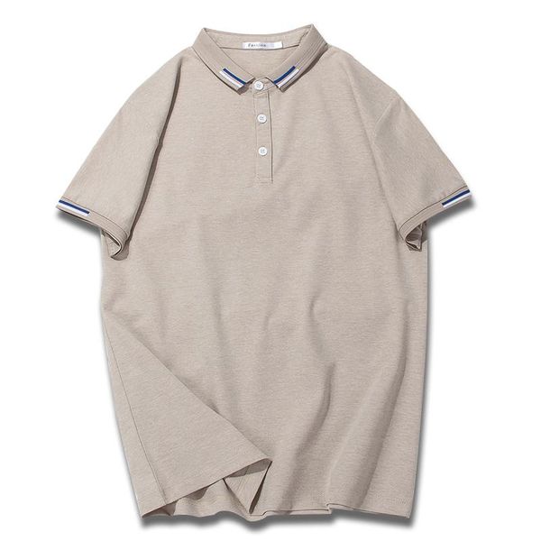 men's polos summer t shirt for men solid color turn-down daily casual cotton clothes breathable silim fit korean fashion clothing, White;black
men's polos summer t shirt for men solid color turn-down daily casual cotton clothes breathable silim fit korean fashion clothing, White;black