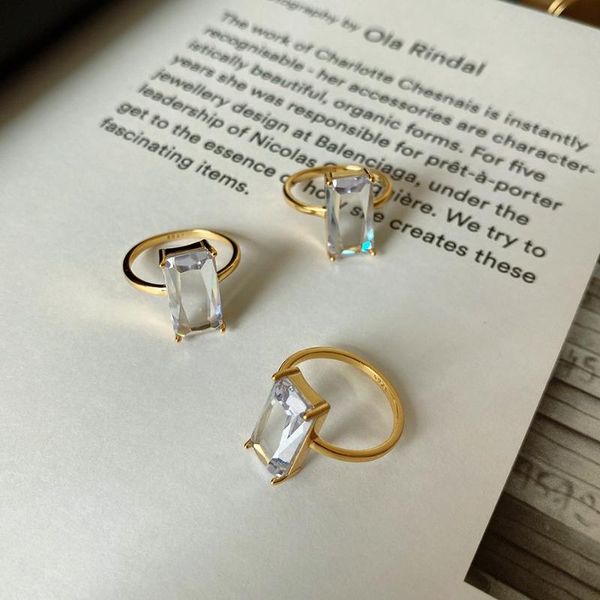 cluster rings zircon ring 925 sterling silver minimalist personality trendy jewelry fashion temperament rectangular, Golden;silver
cluster rings zircon ring 925 sterling silver minimalist personality trendy jewelry fashion temperament rectangular, Golden;silver