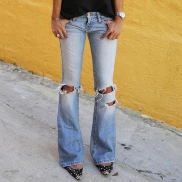 women's jeans 2021 high waist fashion loose destroyed hole denim mopping pants casual vintage wide leg trousers, Blue
women's jeans 2021 high waist fashion loose destroyed hole denim mopping pants casual vintage wide leg trousers, Blue