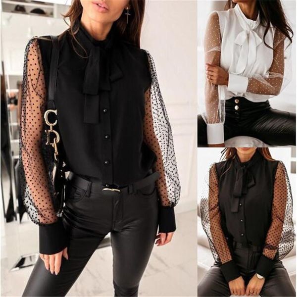 women shirt summer autumn long sleeve mesh stitching button blouse elegant and blouses 2021 casual ladies clothes women's & shirts, White
women shirt summer autumn long sleeve mesh stitching button blouse elegant and blouses 2021 casual ladies clothes women's & shirts, White