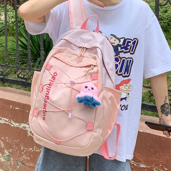 backpack fashion casual school bag for women and men patchwork large capacity shoulder oxford travel
backpack fashion casual school bag for women and men patchwork large capacity shoulder oxford travel