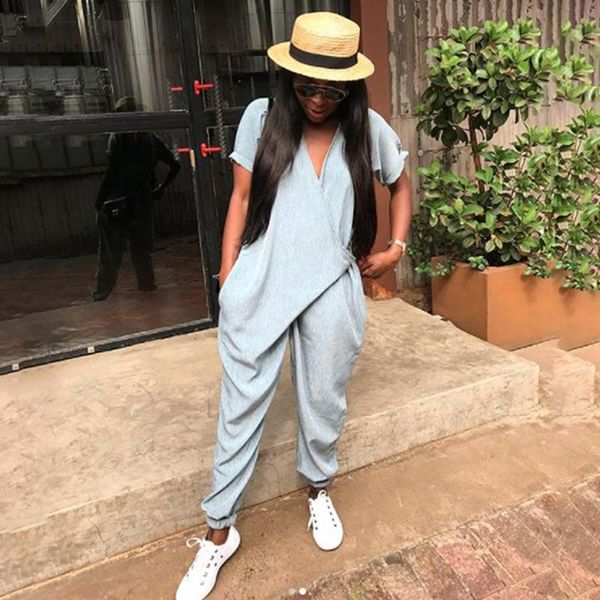 women's jumpsuits & rompers summer woman fashion solid v neck loose women playsuits casual jumpsuit overalls plus size, Black;white
women's jumpsuits & rompers summer woman fashion solid v neck loose women playsuits casual jumpsuit overalls plus size, Black;white