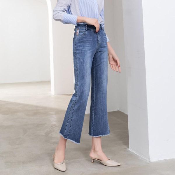 women's jeans speaker pants loose cowboy female commute lady solid color high waist girl quality, Blue
women's jeans speaker pants loose cowboy female commute lady solid color high waist girl quality, Blue