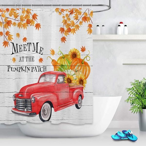shower curtains fall thanksgiving curtain decor retro red harvest truck car with pumpkins on rustic wooden polyester
shower curtains fall thanksgiving curtain decor retro red harvest truck car with pumpkins on rustic wooden polyester