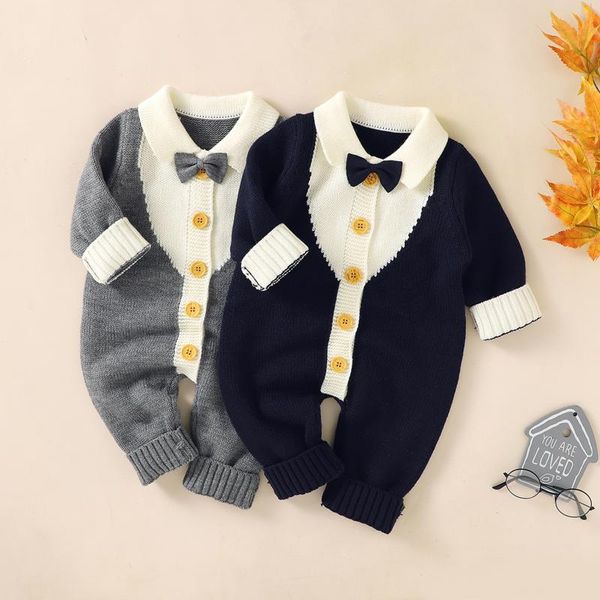 pullover born baby boys sweaters romper autumn winter clothes gentleman long sleeve lapel knit jumpsuit with bow-tie knitwear, Blue
pullover born baby boys sweaters romper autumn winter clothes gentleman long sleeve lapel knit jumpsuit with bow-tie knitwear, Blue