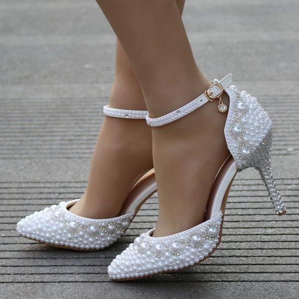 fashion women shoes pumps buckle pearl pointed toe thin heels 9.5cm party prom wedding high dress, Black
fashion women shoes pumps buckle pearl pointed toe thin heels 9.5cm party prom wedding high dress, Black