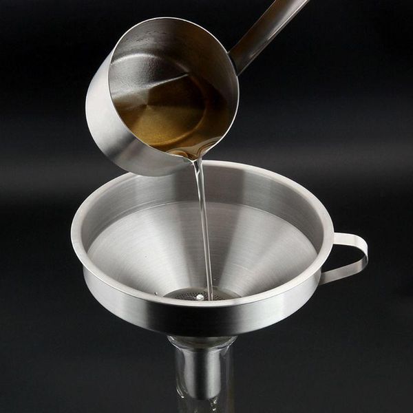 colanders & strainers stainless steel kitchen funnel with detachable filter strainer nylon mesh wide mouth transferring oil liquid set
colanders & strainers stainless steel kitchen funnel with detachable filter strainer nylon mesh wide mouth transferring oil liquid set