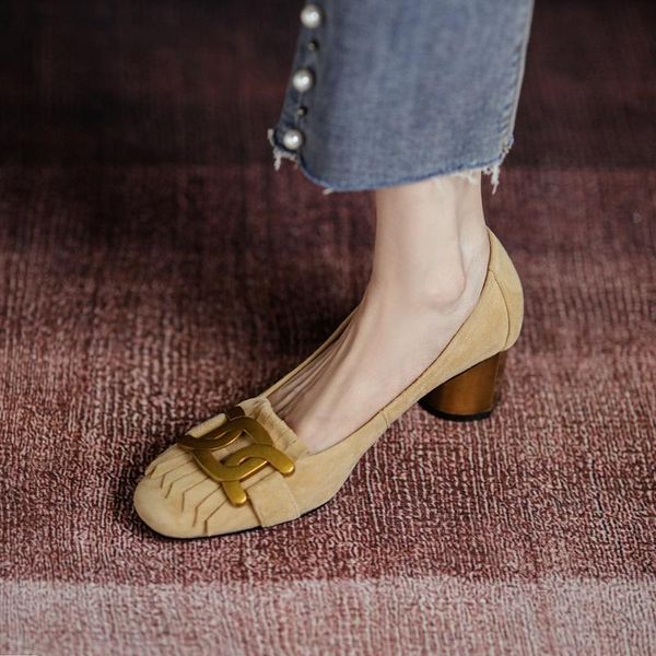 dress shoes mezereon women pumps shallow casual metal chain woman sheep suede thick heels square toe 2021 spring ladies, Black
dress shoes mezereon women pumps shallow casual metal chain woman sheep suede thick heels square toe 2021 spring ladies, Black