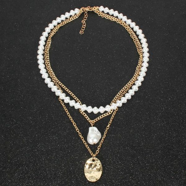 acrylic fashion irregular imitation pearl oval coin pendant necklaces vintage multi layer necklace women jewelry chains, Silver
acrylic fashion irregular imitation pearl oval coin pendant necklaces vintage multi layer necklace women jewelry chains, Silver