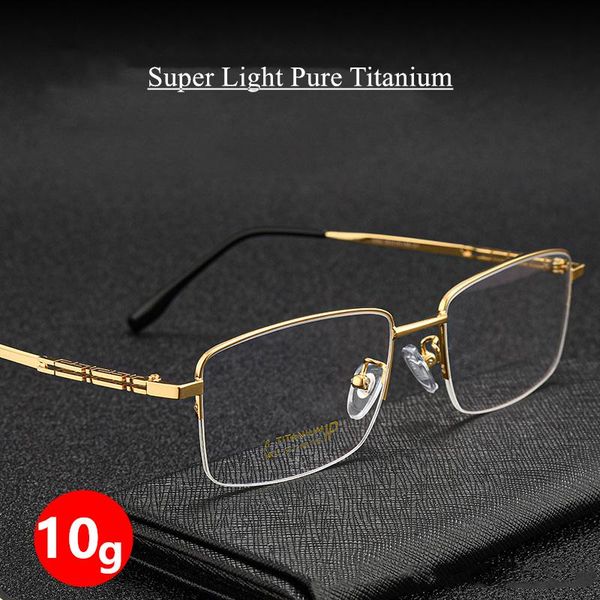 fashion sunglasses frames men pure titanium half-rim glasses frame ultra-light comfortable business myopia prescription, Black
fashion sunglasses frames men pure titanium half-rim glasses frame ultra-light comfortable business myopia prescription, Black