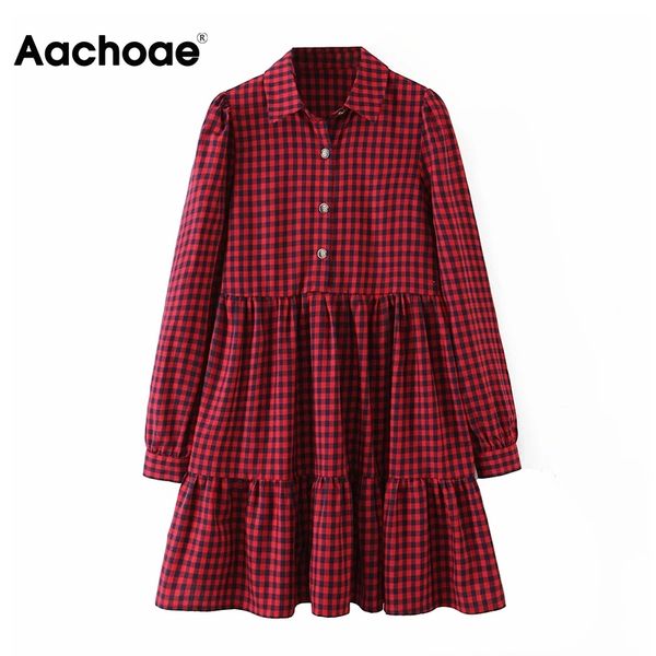 aachoae casual plaid shirt dress long sleeve loose pleated dress women fashion mini dress autumn spring vestidos de mujer s-l 210413, Black;gray
aachoae casual plaid shirt dress long sleeve loose pleated dress women fashion mini dress autumn spring vestidos de mujer s-l 210413, Black;gray