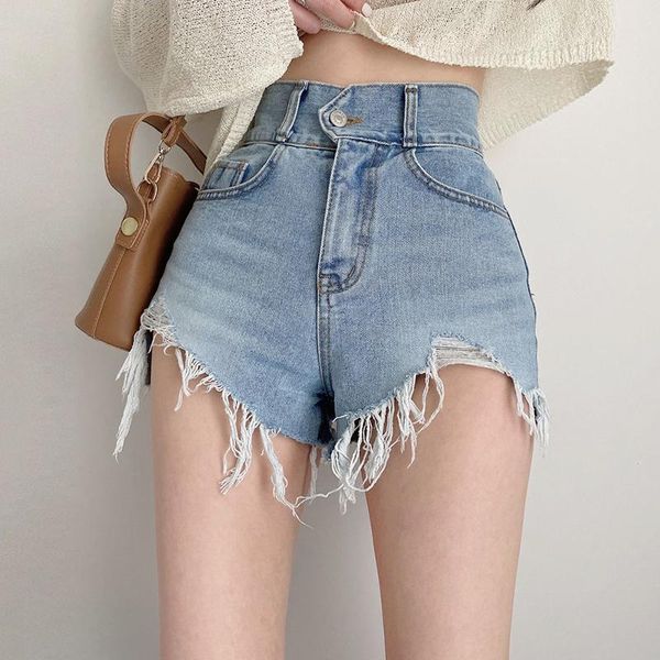 women's jeans sannian women summer vintage versatile high waist leg length torn fringe edge irregular washed blue denim shorts pants
women's jeans sannian women summer vintage versatile high waist leg length torn fringe edge irregular washed blue denim shorts pants