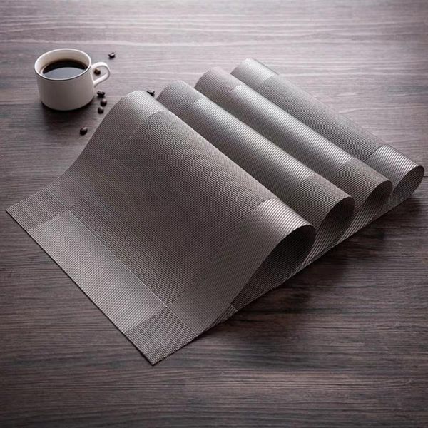 mats & pads 4 pcs table placemats heat insulation anti-slip placemat tableware plate mat (silver)
mats & pads 4 pcs table placemats heat insulation anti-slip placemat tableware plate mat (silver)