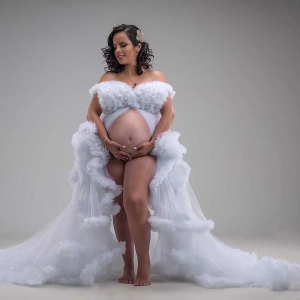 elegant sleepwear white puffy tulle pregnancy dress plus size with high split cap sleeves ruffles fluffy bridal maternity dresses
elegant sleepwear white puffy tulle pregnancy dress plus size with high split cap sleeves ruffles fluffy bridal maternity dresses