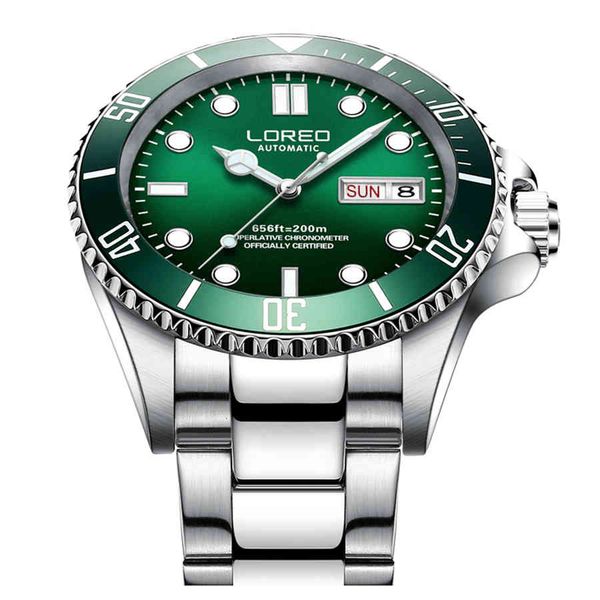 loreo 200m watertight mechanical watches men 316l rvs alendar green switching automatic, Slivery;brown
loreo 200m watertight mechanical watches men 316l rvs alendar green switching automatic, Slivery;brown