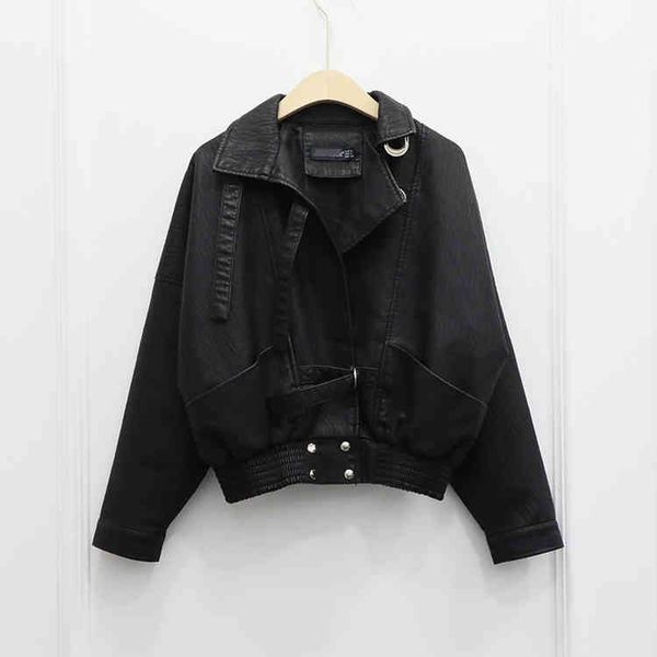 2020 new korean loose bf style motorcycle pu cloth women's short long sv look thin and versatile leather et fashion, Black;brown
2020 new korean loose bf style motorcycle pu cloth women's short long sv look thin and versatile leather et fashion, Black;brown