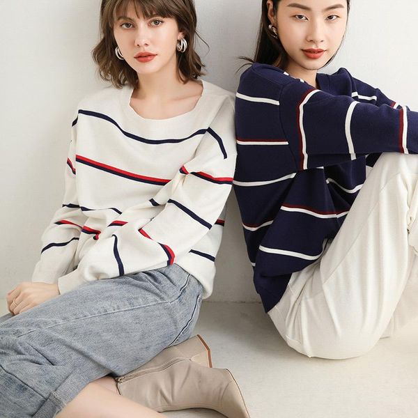 women's sweaters 2021autumn and winter cashmere sweater woman round neck loose ladies pullover women, White;black
women's sweaters 2021autumn and winter cashmere sweater woman round neck loose ladies pullover women, White;black