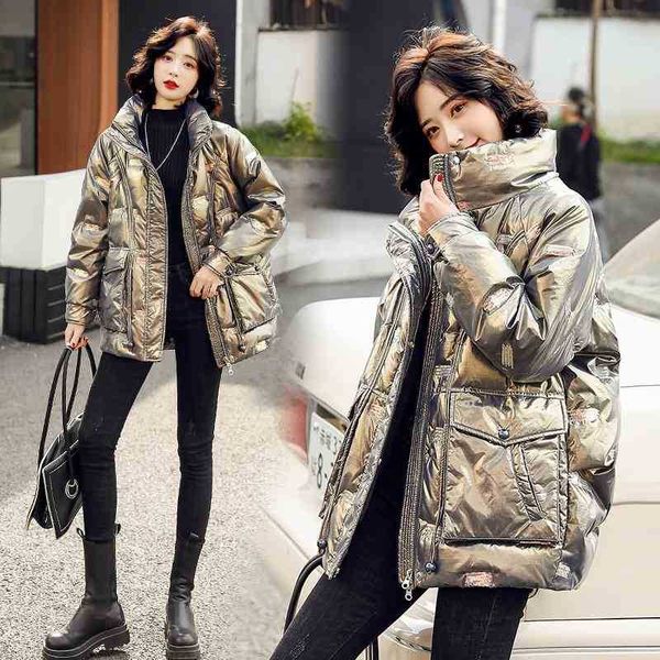 medium and long down 2020 korean version loose bright face cotton padded jacket women's winter ins tide aging stand, Black
medium and long down 2020 korean version loose bright face cotton padded jacket women's winter ins tide aging stand, Black
