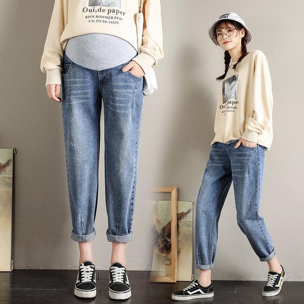 maternity bottoms 2021 summer fashion jeans pants for pregnant women pregnancy high waist belly clothes loose denim trend, White
maternity bottoms 2021 summer fashion jeans pants for pregnant women pregnancy high waist belly clothes loose denim trend, White
