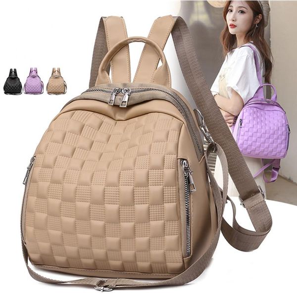 backpack style 2021 fashion women luxury soft leather backpacks casual plaid backbag travel mochila female multifunction
backpack style 2021 fashion women luxury soft leather backpacks casual plaid backbag travel mochila female multifunction