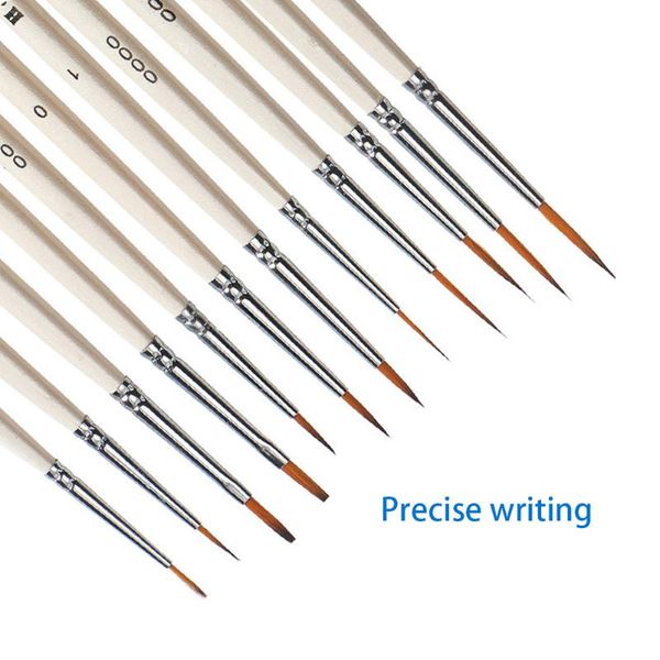 nail brushes 12pcs manicure tool extra fine paint brush set craft nylon modeling hair pen easy apply practical detail liner art diy cusp, Yellow
nail brushes 12pcs manicure tool extra fine paint brush set craft nylon modeling hair pen easy apply practical detail liner art diy cusp, Yellow
