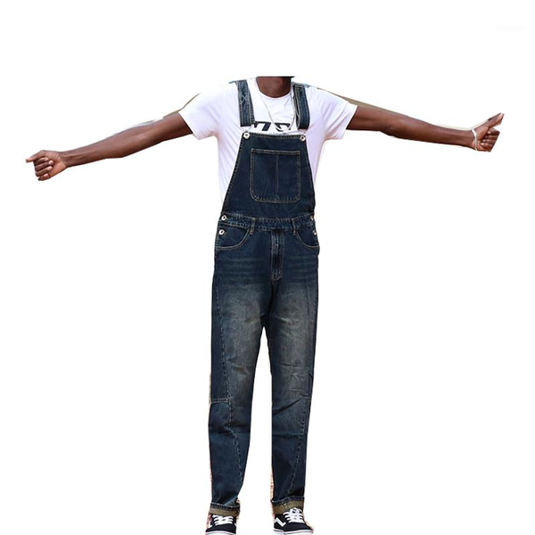 men's pants estilo americano de los pantalones vaqueros hombres bib denim monos ropa retro recto ancho la pierna pantal, Black
men's pants estilo americano de los pantalones vaqueros hombres bib denim monos ropa retro recto ancho la pierna pantal, Black