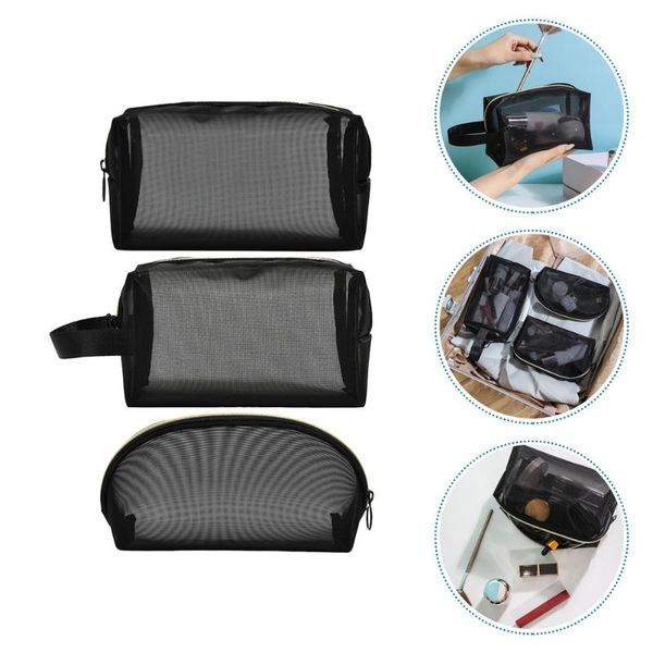 storage bags 3pcs transparent net yarn cosmetic bag travel wash portable small makeup
storage bags 3pcs transparent net yarn cosmetic bag travel wash portable small makeup