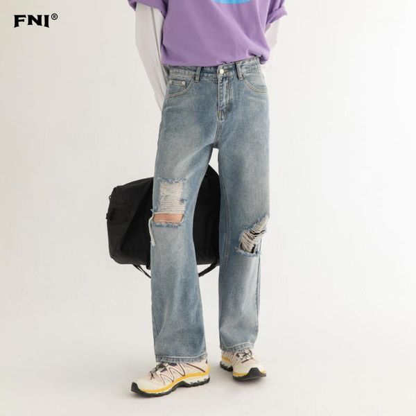 men's jeans fni fashion retro ripped summer thin straight tube loose wide leg casual pants, Blue
men's jeans fni fashion retro ripped summer thin straight tube loose wide leg casual pants, Blue