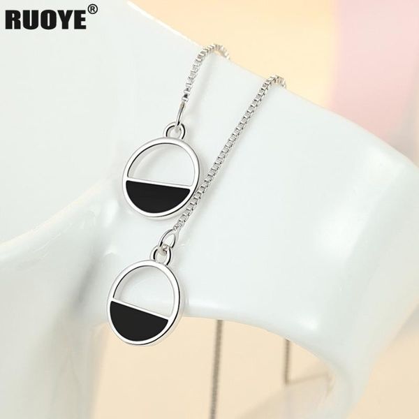 dangle & chandelier 925 sterling silver chain earring black blue round long for women fashion jewelry
dangle & chandelier 925 sterling silver chain earring black blue round long for women fashion jewelry