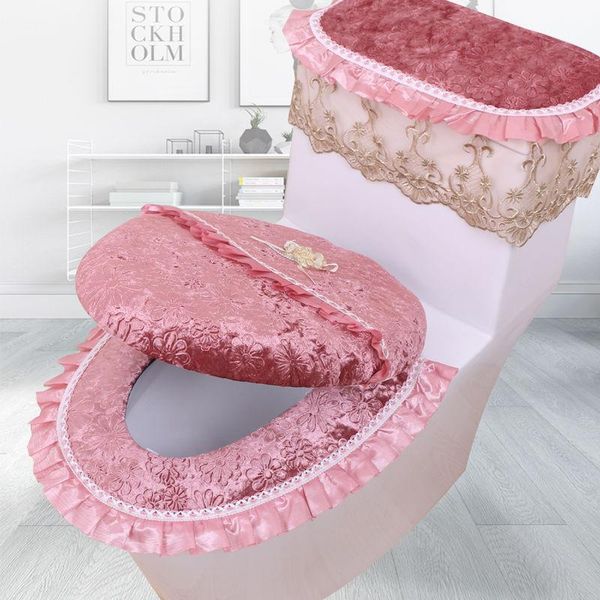toilet seat covers luxurious cover set 3 pieces household closestool decorations lace nylon tape case 4 color
toilet seat covers luxurious cover set 3 pieces household closestool decorations lace nylon tape case 4 color