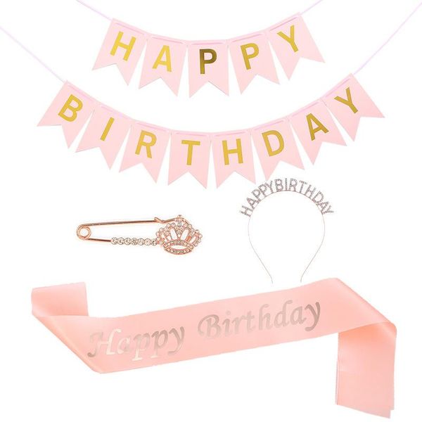 party decoration birthday decorations headband strap pull flag brooch baby shower happy wedding decor
party decoration birthday decorations headband strap pull flag brooch baby shower happy wedding decor