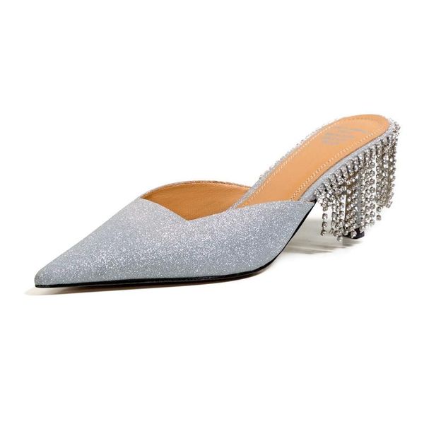 pointed toe shallow thin high heels diamond young lady street fashion shiny slip on sandals women l21, Black
pointed toe shallow thin high heels diamond young lady street fashion shiny slip on sandals women l21, Black
