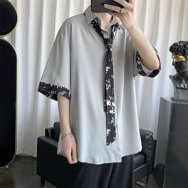 men's casual shirts floral tie short-sleeved hawaiian shirt camisa masculina french cuff mens clothes fashion 3 color -2xl ttqb, White;black
men's casual shirts floral tie short-sleeved hawaiian shirt camisa masculina french cuff mens clothes fashion 3 color -2xl ttqb, White;black