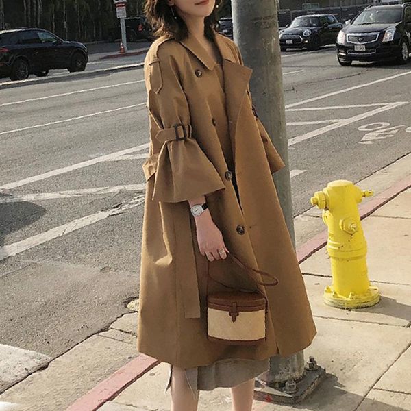 women's trench coats trenchcoat women 2021 autumn khaki windbreaker ladies mid-length horn sleeves loose chic jacket female winter tren, Tan;black
women's trench coats trenchcoat women 2021 autumn khaki windbreaker ladies mid-length horn sleeves loose chic jacket female winter tren, Tan;black
