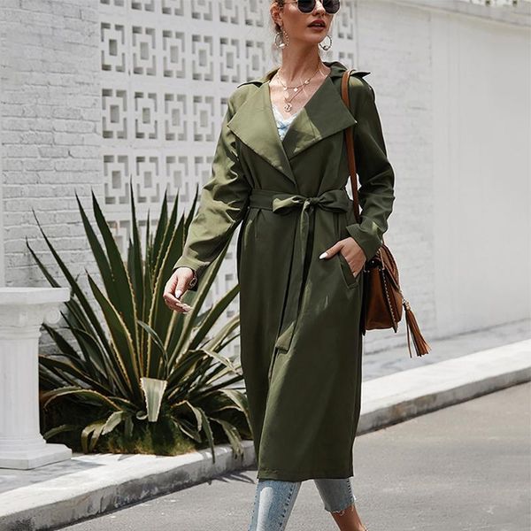 women's trench coats fad autumn spring solid long coat for women female casual turn down collar with sahses slim outwear ladies, Tan;black
women's trench coats fad autumn spring solid long coat for women female casual turn down collar with sahses slim outwear ladies, Tan;black