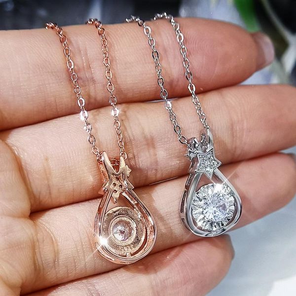 pendant necklaces temperament sweet women's two metal colors modern female accessories luxury wedding bands neck jewelry, Silver
pendant necklaces temperament sweet women's two metal colors modern female accessories luxury wedding bands neck jewelry, Silver