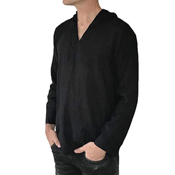 men's t-shirts men casual long sleeve t shirt hooded deep v neck t-shirt loose tshirt male clothes shirts fashion, White;black
men's t-shirts men casual long sleeve t shirt hooded deep v neck t-shirt loose tshirt male clothes shirts fashion, White;black