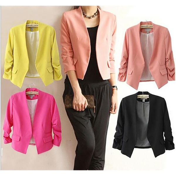 women's suits & blazers european and american style no buckle small suit nine-point sleeves solid color puff sleeve short decoration, White;black
women's suits & blazers european and american style no buckle small suit nine-point sleeves solid color puff sleeve short decoration, White;black