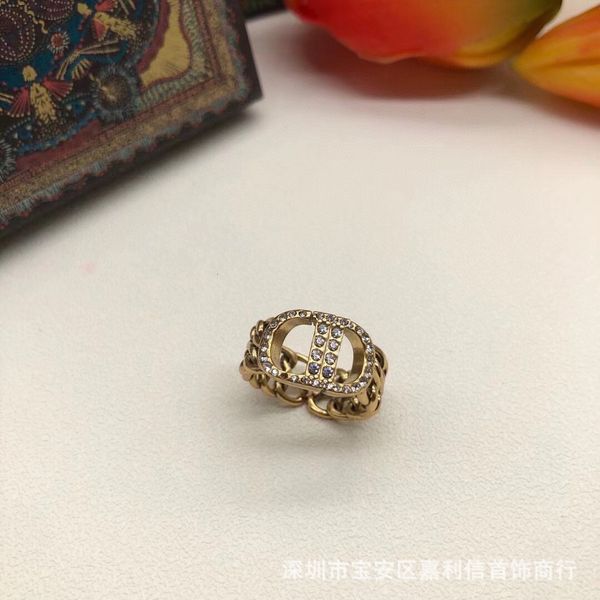 designers luxury fashion di cd letter d family diamond ring opening simple small fragrance versatile temperament version women, Red;brown
designers luxury fashion di cd letter d family diamond ring opening simple small fragrance versatile temperament version women, Red;brown