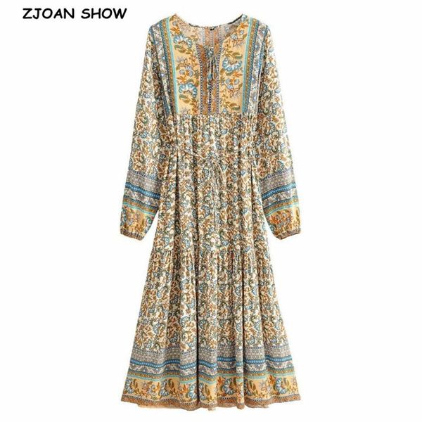 casual dresses 2021 bohemia stream buttons v neck floral print long sleeve boho dress woman bandage lacing up waist mid calf holid, Black;gray
casual dresses 2021 bohemia stream buttons v neck floral print long sleeve boho dress woman bandage lacing up waist mid calf holid, Black;gray