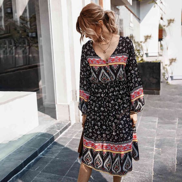 spring summer new elegant women's bohemian floral print dress ladies a-line full sleeve v-neck holiday style long dress 210413, Black;gray
spring summer new elegant women's bohemian floral print dress ladies a-line full sleeve v-neck holiday style long dress 210413, Black;gray