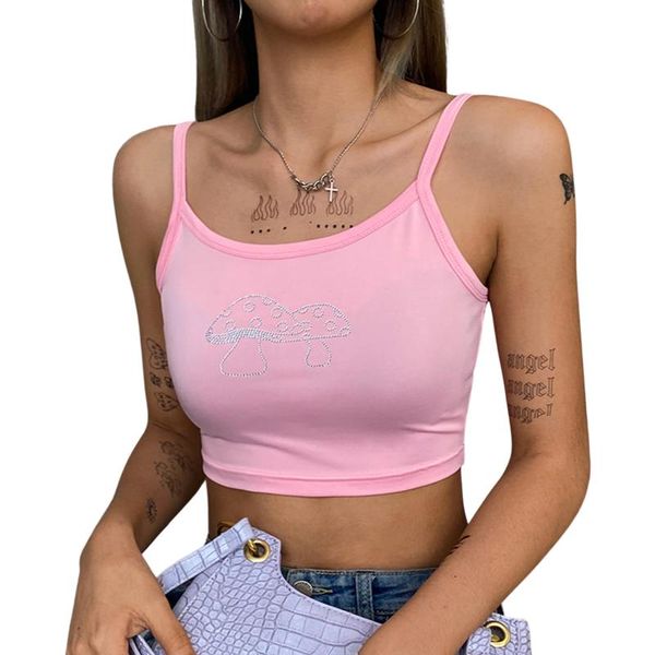 women's tanks & camis crop cami sleeveless spaghetti strap rhinestone mushroom pattern camisole tank for female summer, White
women's tanks & camis crop cami sleeveless spaghetti strap rhinestone mushroom pattern camisole tank for female summer, White