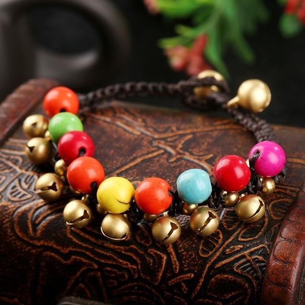 bells natural stone beads couple bracelet pulseras mujer handmade woven rope charm for women ethnic jewerly bracelets, Golden;silver
bells natural stone beads couple bracelet pulseras mujer handmade woven rope charm for women ethnic jewerly bracelets, Golden;silver