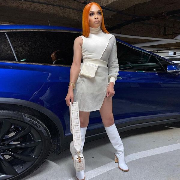 casual dresses asymmetrical mesh mini dress women autumn mock neck one shoulder pocket skirt simple elegant outfit whit female robe, Black;gray
casual dresses asymmetrical mesh mini dress women autumn mock neck one shoulder pocket skirt simple elegant outfit whit female robe, Black;gray