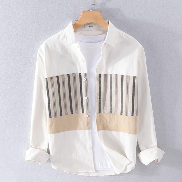 men's casual shirts 2021 long-sleeved patchwork shirt men fashion comfortable cotton brand for clothing camisa chemise, White;black
men's casual shirts 2021 long-sleeved patchwork shirt men fashion comfortable cotton brand for clothing camisa chemise, White;black