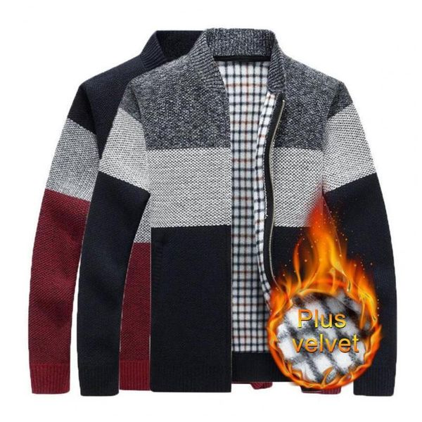 men's sweaters stylish spring coat patchwork skin-friendly stand collar autumn jacket men winter, White;black
men's sweaters stylish spring coat patchwork skin-friendly stand collar autumn jacket men winter, White;black