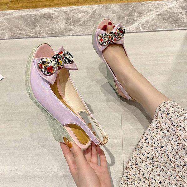 women's sandals wedges peep toe bowknot ladies print high heels slip on slingbacks shoes pu summer women fashion 2021 female, Black
women's sandals wedges peep toe bowknot ladies print high heels slip on slingbacks shoes pu summer women fashion 2021 female, Black